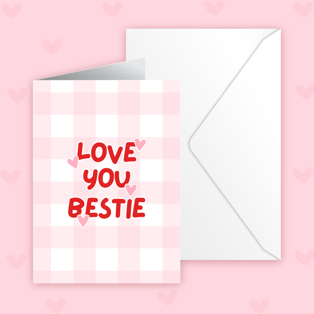 'Love You Bestie' Galentines Card